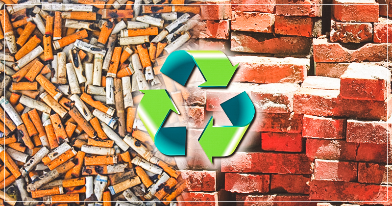 Conheça os tijolos ecológicos feitos com bitucas de cigarros